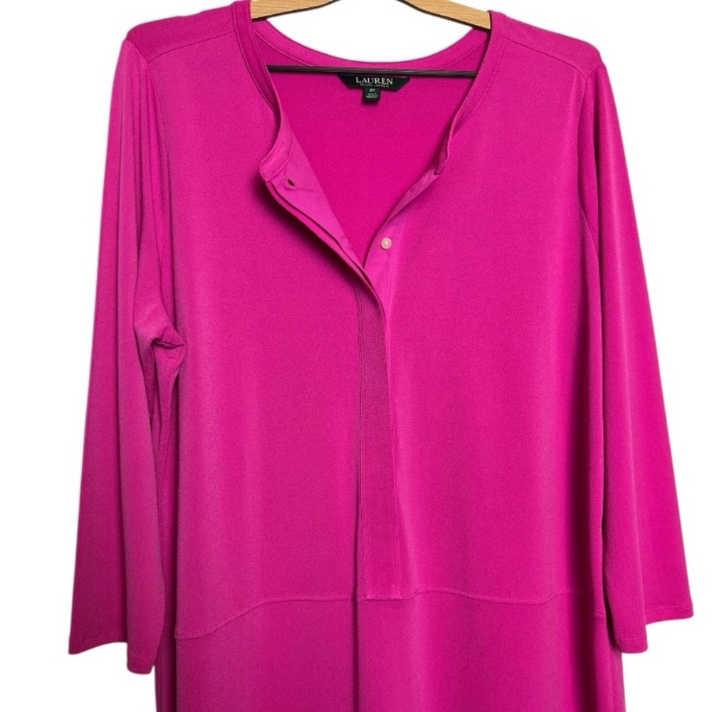 Lauren Ralph Lauren Tunic Fuchsia 3/4 Sleeve
Size 2X - Picture 3 of 9